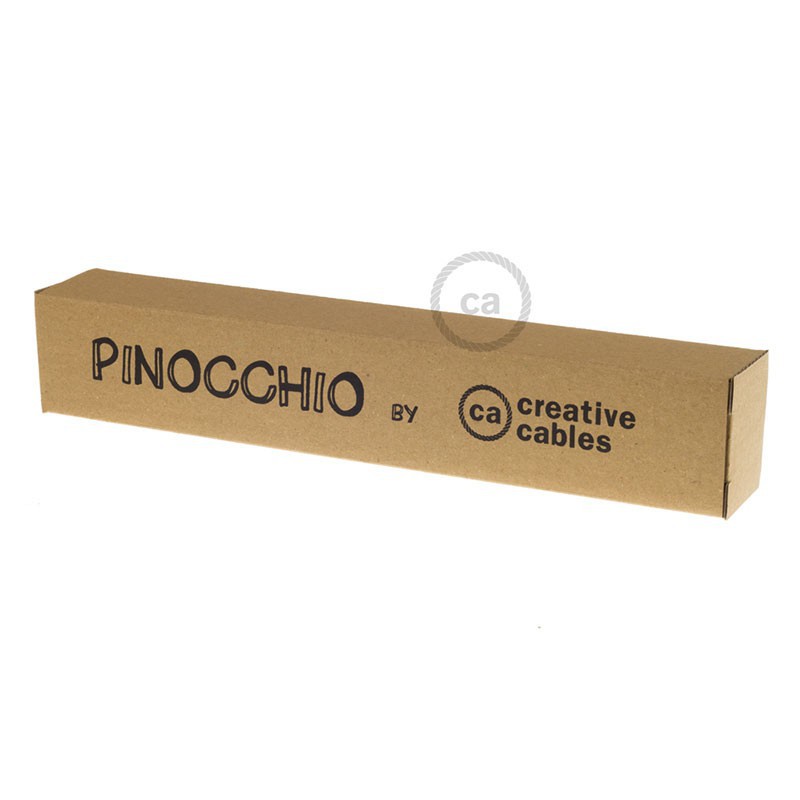 Pinocchio, soporte de pared regulable en madera para lámparas colgantes.