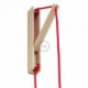 Pinocchio, soporte de pared regulable en madera para lámparas colgantes.