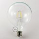 Bombilla Transparente LED GloboXL G125 Filamento Corto 4W E27 Decorativa Vintage 2700K