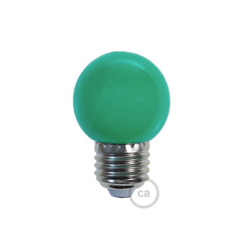 Bombilla Decorativa G45 Mini Globo LED 1W E27 2700K - Verde
