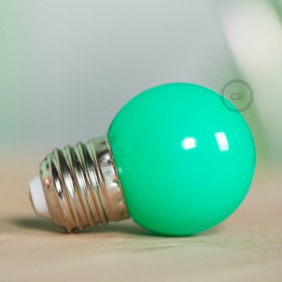 Bombilla Decorativa G45 Mini Globo LED 1W E27 2700K - Verde