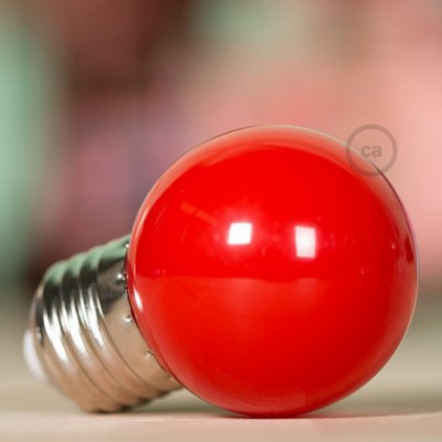 Bombilla Decorativa G45 Mini Globo LED 1W E27 2700K - Rojo