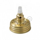 Kit de iluminación para tarro de vidrio en metal color Oro, prensaestopa cónico y portalámparas E14 de metal latón