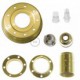 Kit de iluminación para tarro de vidrio en metal color Oro, prensaestopa cónico y portalámparas E14 de metal latón