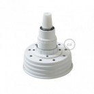 Kit de iluminación para tarro de vidrio en metal color Blanco, prensaestopa cónico y portalámparas E14 en baquelita blanca