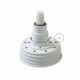 Kit de iluminación para tarro de vidrio en metal color Blanco, prensaestopa cónico y portalámparas E14 en baquelita blanca