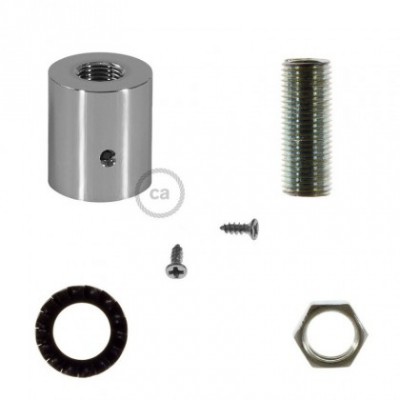 Racor de metal Cromado para Creative-Tube 16 mm, accesorios incluidos