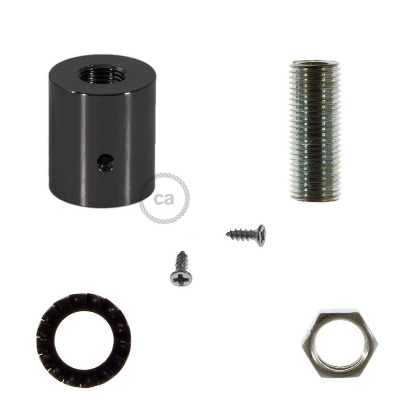 Racor de metal Negro Perla para Creative-Tube 16 mm, accesorios incluidos