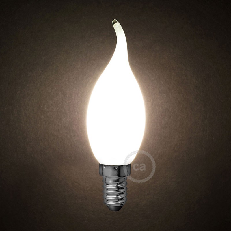 Bombilla LED Blanco Leche Golpe de Viento C35 4W E14 Regulable 2700K