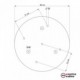 Rosetón XXL circular 35cm a 5 agujeros acero satinado completo de accesorios