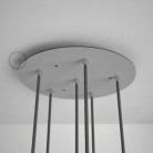 Rosetón XXL circular 35cm a 6 agujeros acero satinado completo de accesorios