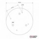 Rosetón XXL circular 35cm a 4 agujeros cobre satinado completo de accesorios