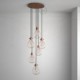 Rosetón XXL circular 35cm a 6 agujeros cobre satinado completo de accesorios