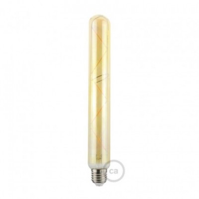 Bombilla Dorada LED Tubular T38 Filamento en ZigZag 5.5W E27 2000K