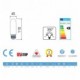 Bombilla Dorada LED Valvula T45 5W E27 Dimmable 2000K