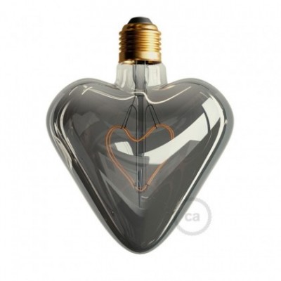 Bombilla LED Corazón Gris Ceniza 5W E27 Decorativa 2000K Dimmable