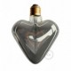 Bombilla LED Corazón Gris Ceniza 5W E27 Decorativa 2000K Dimmable