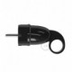Clavija Schuko Confort con anillo 16A 250V Negra