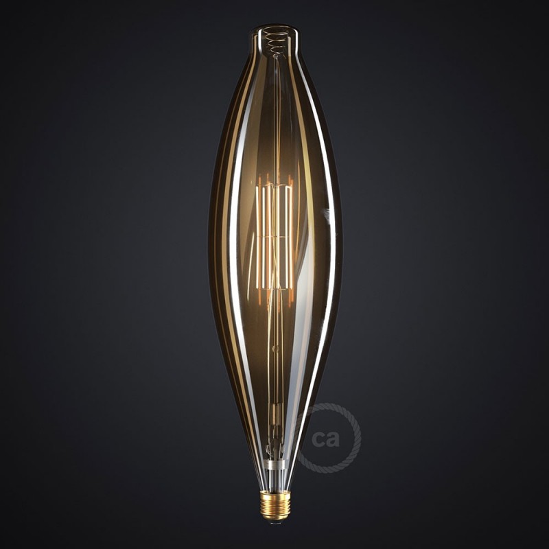Bombilla Dorada LED XXL Huso BT120 11W E27 Dimmable 2000K