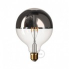 Bombilla LED Globo G125 media esfera plata 7W E27 2700K Dimmable