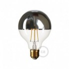 Bombilla LED Globo G95 media esfera plata 7W E27 2700K Dimmable