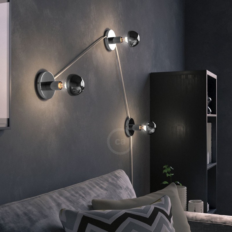 Bombilla LED Globo G95 media esfera plata 7W E27 2700K Dimmable
