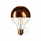Bombilla LED Globo G95 media esfera cobre 7W E27 2700K Dimmable