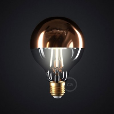 Bombilla LED Globo G95 media esfera cobre 7W E27 2700K Dimmable
