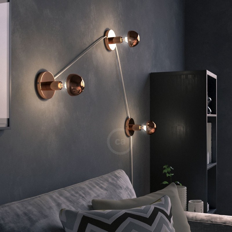 Bombilla LED Globo G95 media esfera cobre 7W E27 2700K Dimmable