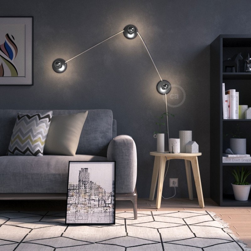 Bombilla LED Gota A60 media esfera plata 7W E27 2700K Dimmable