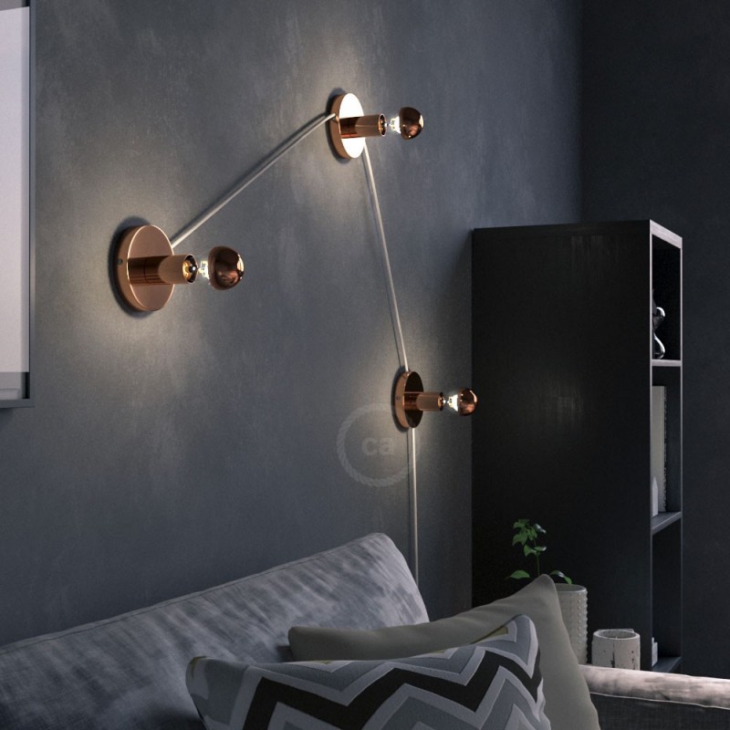 Bombilla LED Gota A60 media esfera cobre 7W E27 2700K Dimmable