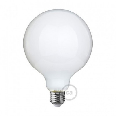 Bombilla LED Blanco Leche Globo G125 7.5W E27 Regulable 2700K