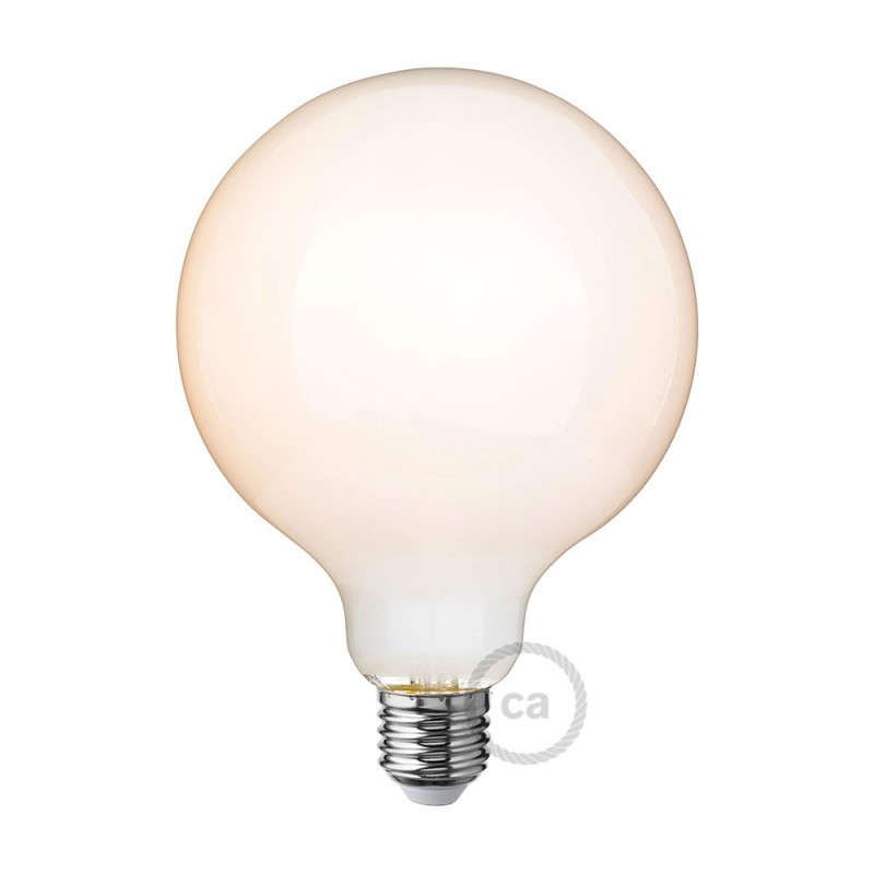Bombilla LED Blanco Leche Globo G125 7.5W E27 Regulable 2700K