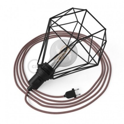 Table Snake con pantalla Jaula Diamond negra y clavija bipolar