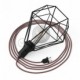 Table Snake con pantalla Jaula Diamond negra y clavija bipolar
