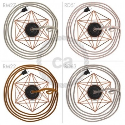 Table Snake con pantalla Jaula Diamond cobre y clavija bipolar