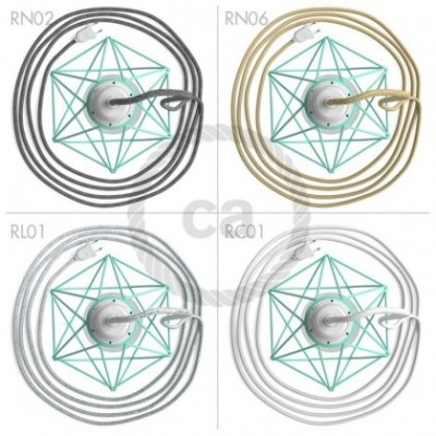 Table Snake con pantalla Jaula Diamond turquesa y clavija bipolar