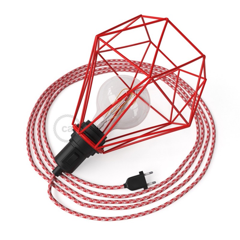 Table Snake con pantalla Jaula Diamond roja y clavija bipolar