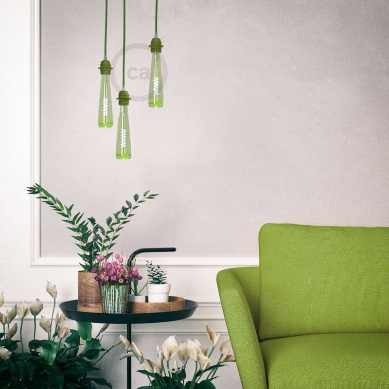 Bombilla LED Flower Verde 8W E27 Regulable 2200K