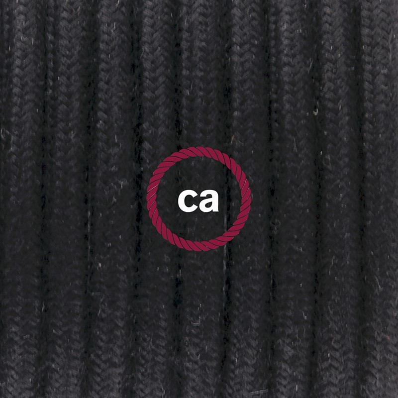 SnakeBis cableado con portalámpara cable textil Negro en Algodón RC04