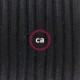 SnakeBis cableado con portalámpara cable textil Negro en Algodón RC04