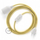 SnakeBis cableado con portalámpara cable textil Amarillo Pastel en Algodón RC10