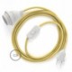 SnakeBis cableado con portalámpara cable textil Amarillo Pastel en Algodón RC10