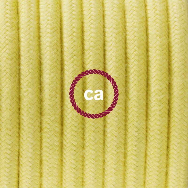 SnakeBis cableado con portalámpara cable textil Amarillo Pastel en Algodón RC10