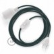 SnakeBis cableado con portalámpara cable textil Gris Piedra en Algodón RC30