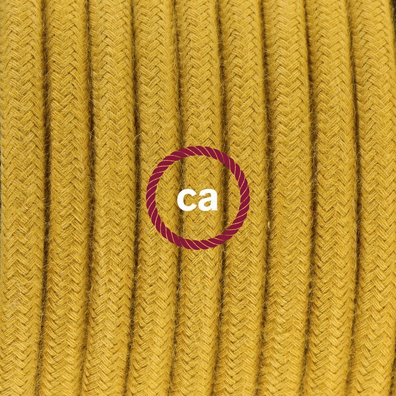 SnakeBis cableado con portalámpara cable textil Miel Dorado en Algodón RC31