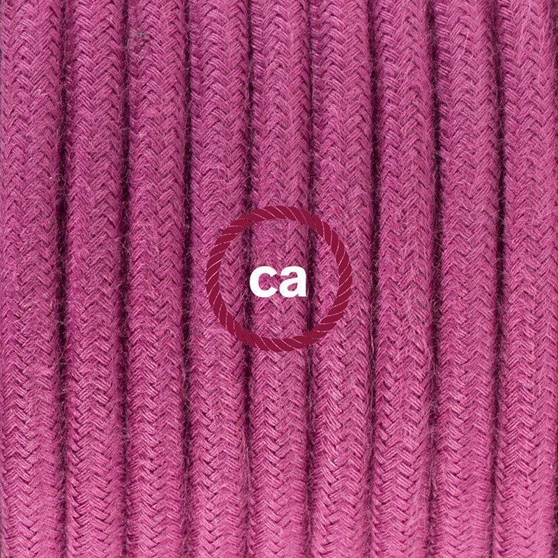 SnakeBis cableado con portalámpara cable textil Rojo Violeta en Algodón RC32