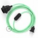 SnakeBis cableado con portalámpara cable textil Leche y Menta en Algodón RC34