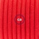 SnakeBis cableado con portalámpara cable textil Rojo Fuego en Algodón RC35