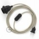 SnakeBis cableado con portalámpara cable textil Gris pardo en Algodón RC43